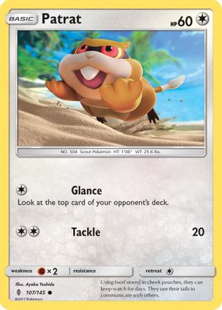 Image of Patrat 107/145  - Reverse Holofoil SM  Guardians Rising - Common