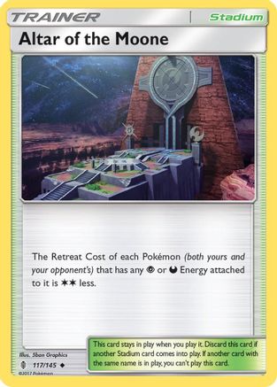 Image of Altar of the Moone 117/145  - Reverse Holofoil SM  Guardians Rising - Uncommon