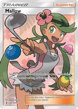 Image of Mallow (Full Art) 145/145  - Holofoil SM  Guardians Rising - Ultra Rare