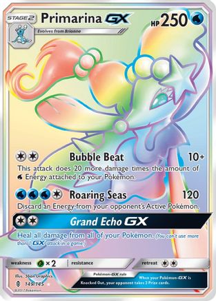 Image of Primarina GX (Secret) 149  - Holofoil SM  Guardians Rising - Secret Rare