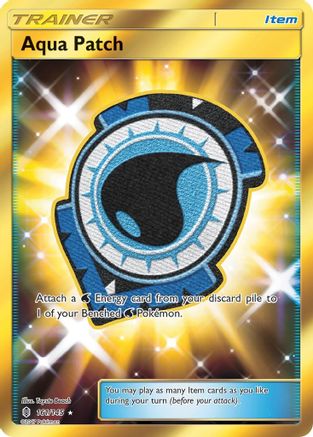 Image of Aqua Patch (Secret) 161  - Holofoil SM  Guardians Rising - Secret Rare