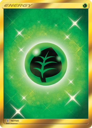 Image of Grass Energy (Secret) 167/145  - Holofoil SM  Guardians Rising - Secret Rare