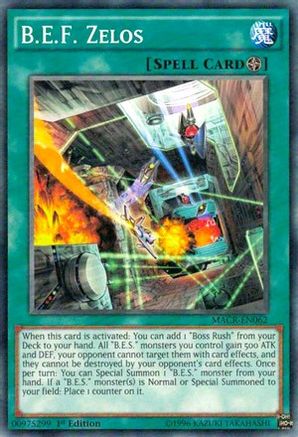 Image of B.E.F. Zelos (MACR-EN062) - Maximum Crisis 1st Edition