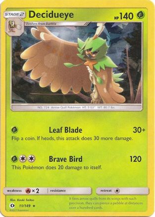 Image of Decidueye 011/149  - Holofoil Deck Exclusives - Holo Rare