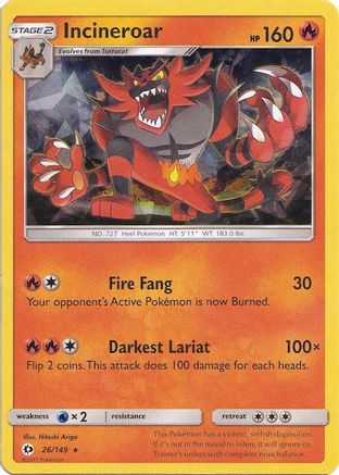 Image of Incineroar 026/149  - Holofoil Deck Exclusives - Holo Rare