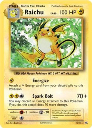 Image of Raichu 036/108  Deck Exclusives - Rare