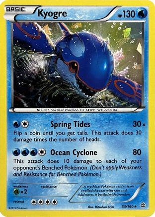 Image of Kyogre 053/160  - Holofoil Deck Exclusives - Holo Rare