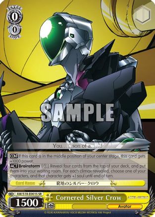 Image of Cornered Silver Crow (SR) (AW/S18-E001S SR) - Accel World