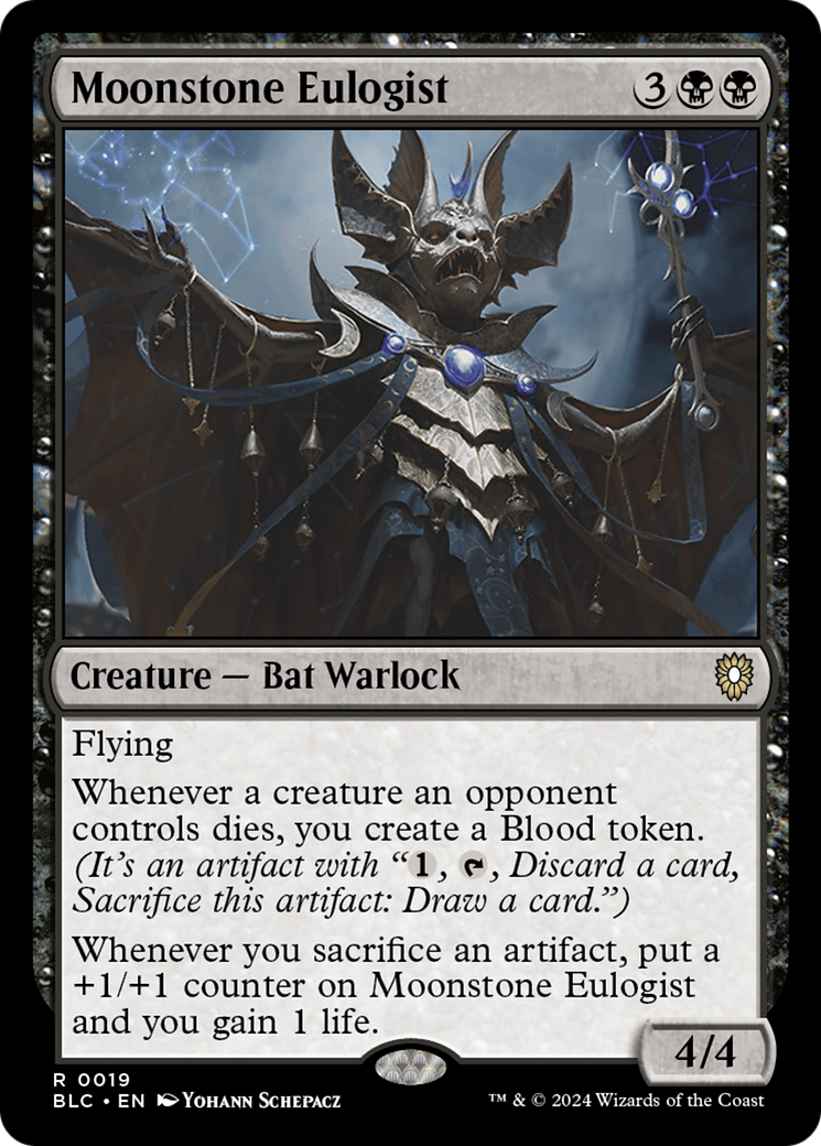 Image of Moonstone Eulogist (BLC-019) - Bloomburrow Commander