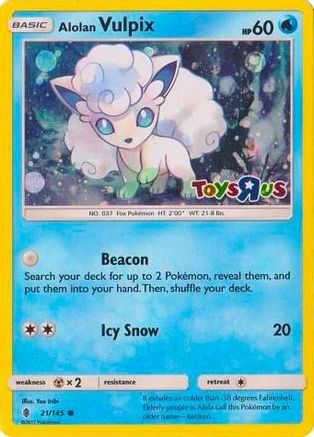 Image of Alolan Vulpix 021/145  - Holofoil Miscellaneous Cards & Products - Promo