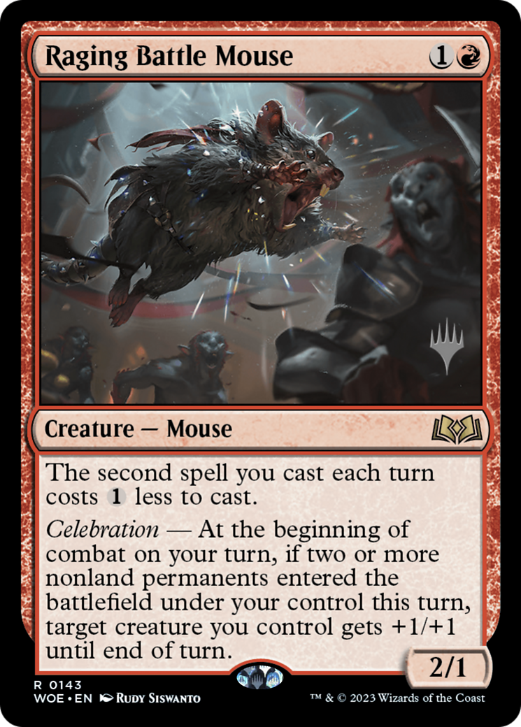 Image of Raging Battle Mouse (PPWOE-143) - Wilds of Eldraine Promos