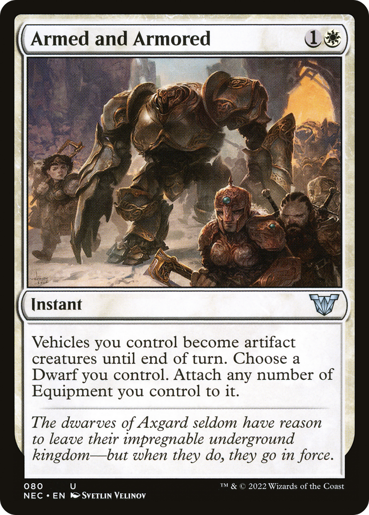 Image of Armed and Armored (NEC-080) - Neon Dynasty Commander