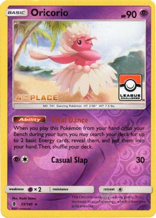 Image of Oricorio 055/145  - Reverse Holofoil League & Championship Cards - Promo
