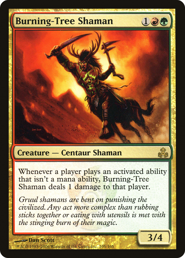 Image of Burning-Tree Shaman (GPT-105) - Guildpact Foil
