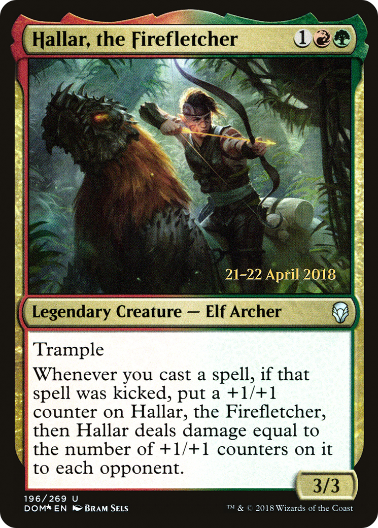 Image of Hallar, the Firefletcher (PRE-196) - Dominaria Promos Foil