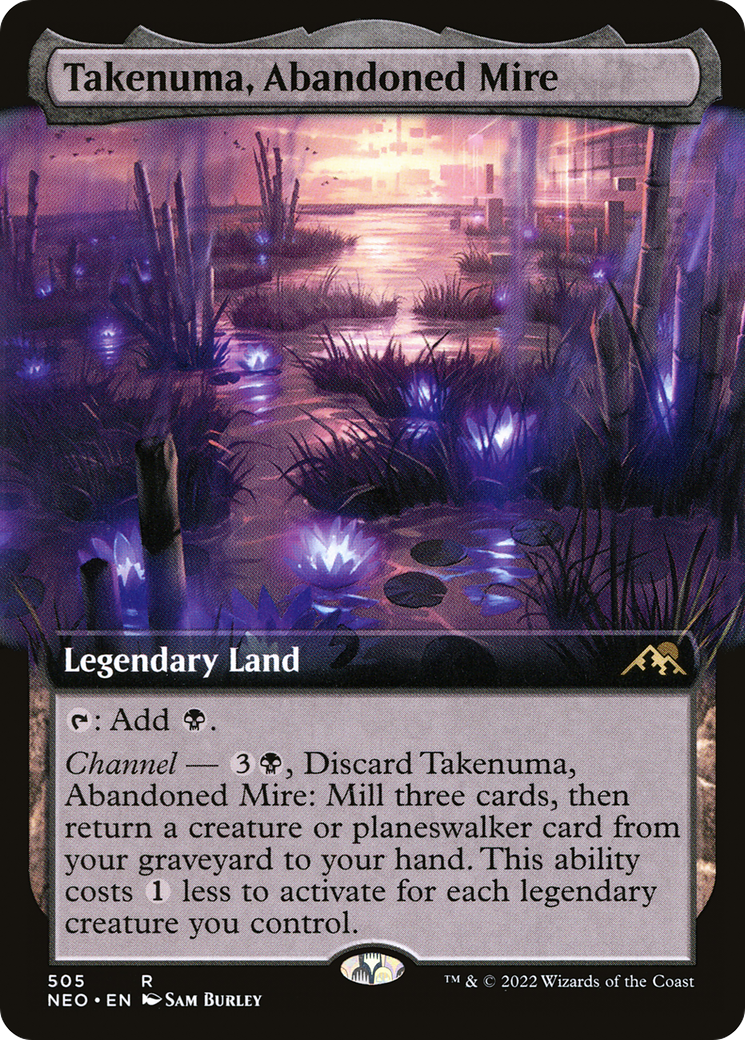 Image of Takenuma, Abandoned Mire (Extended Art) (NEO-505) - Kamigawa: Neon Dynasty: (Extended Art)