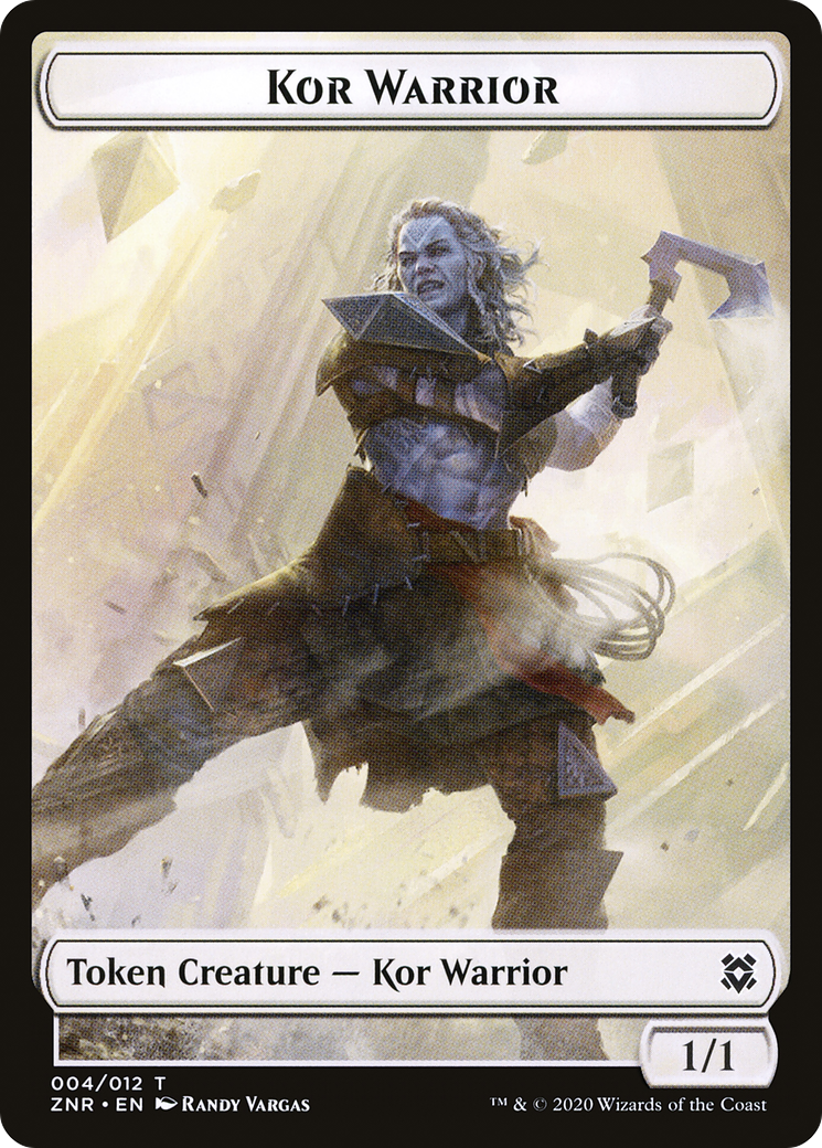 Image of Kor Warrior (TZNR-004) - Zendikar Rising Tokens