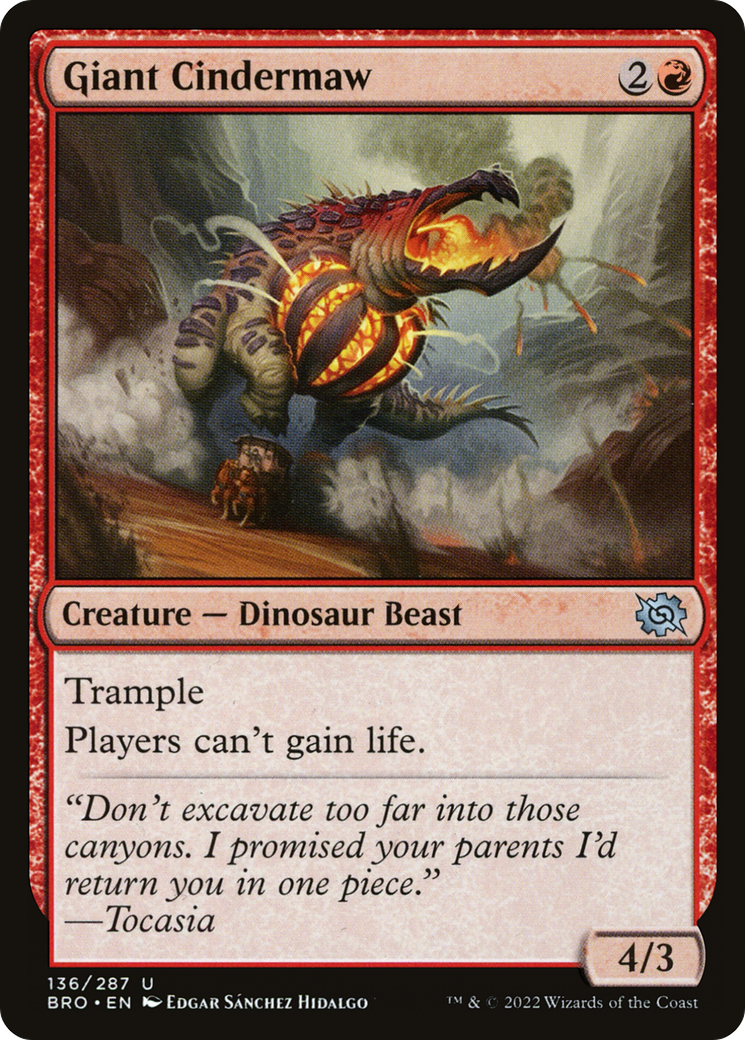 Image of Giant Cindermaw (BRO-136) - The Brothers' War Foil