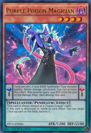 Image of Purple Poison Magician (PEVO-EN006) - Pendulum Evolution 1st Edition