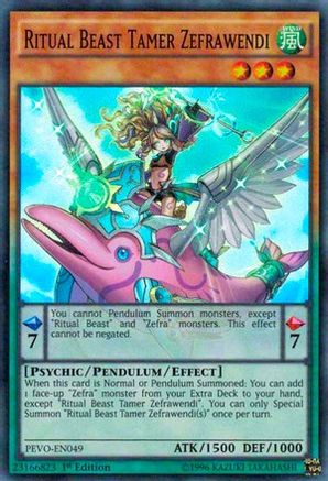 Image of Ritual Beast Tamer Zefrawendi (PEVO-EN049) - Pendulum Evolution 1st Edition
