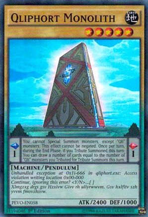 Image of Qliphort Monolith (PEVO-EN058) - Pendulum Evolution 1st Edition
