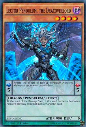 Image of Lector Pendulum, the Dracoverlord (PEVO-EN060) - Pendulum Evolution 1st Edition