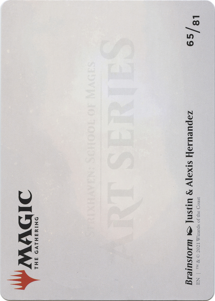 Image of Brainstorm // Brainstorm (ASTX-065) - Strixhaven Art Series (Borderless) Foil