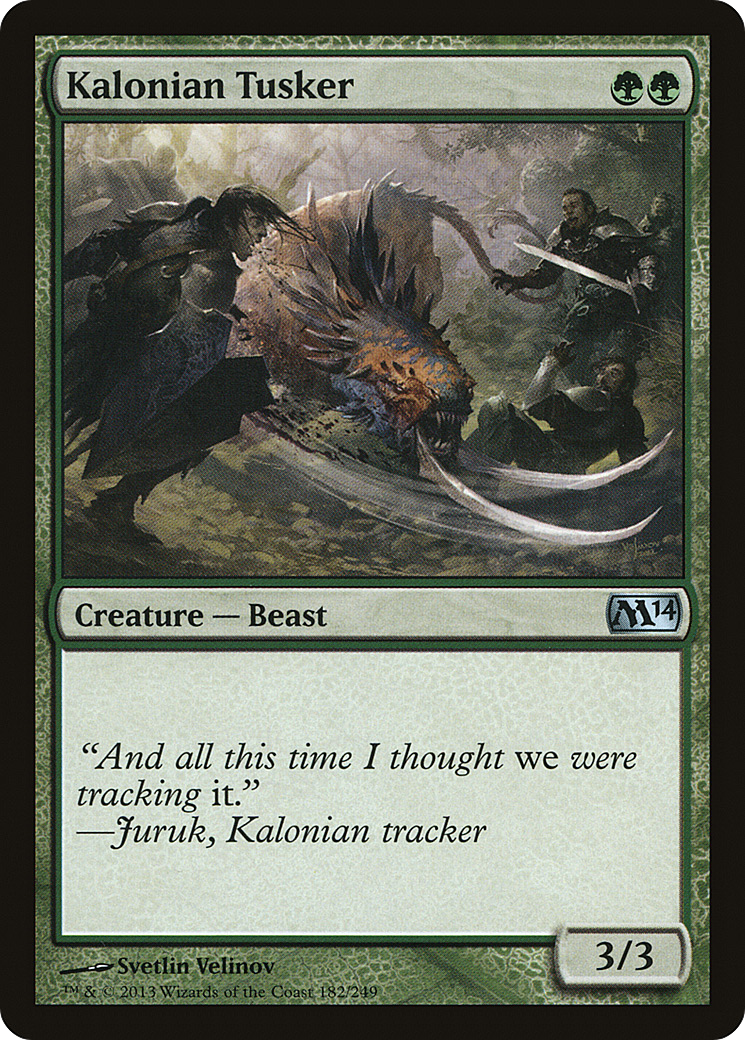 Image of Kalonian Tusker (M14-182) - Magic 2014 Foil