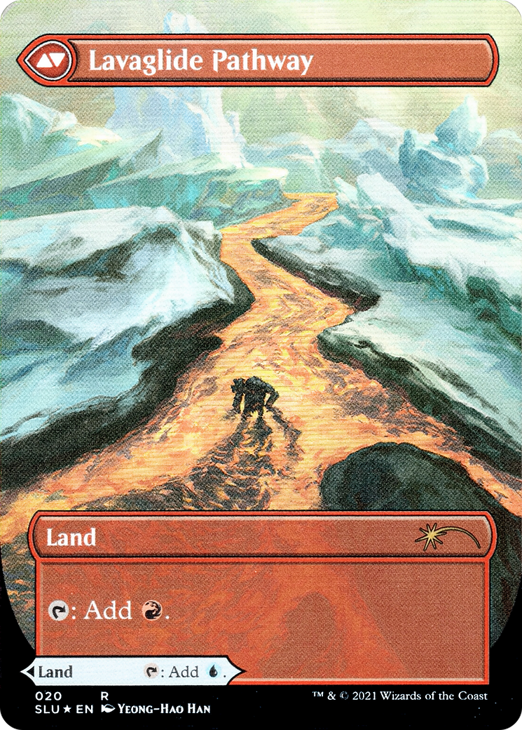 Image of Riverglide Pathway (Borderless) (SLU-020) - Secret Lair: Ultimate Edition: (Showcase) (Borderless) Foil