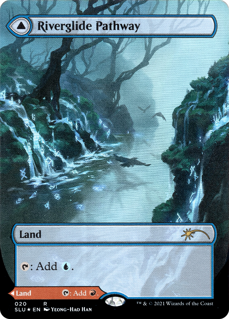Image of Riverglide Pathway (Borderless) (SLU-020) - Secret Lair: Ultimate Edition: (Showcase) (Borderless) Foil