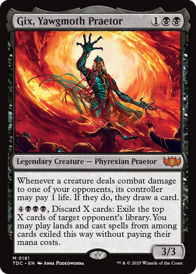 Image of Gix, Yawgmoth Praetor (TDC-181) - Commander: Tarkir: Dragonstorm
