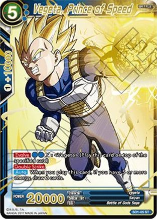 Image of Vegeta, Prince of Speed (Foil) (SD1-05) - Galactic Battle