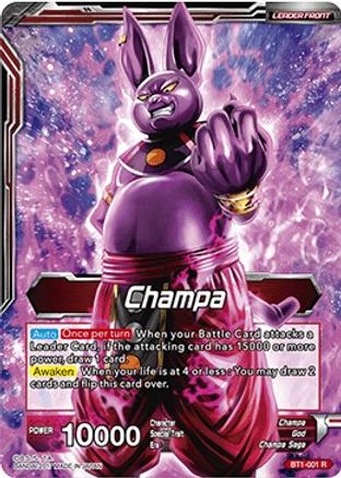 Image of Champa // God of Destruction Champa (BT1-001) - Galactic Battle