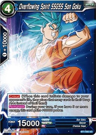 Image of Overflowing Spirit SSGSS Son Goku (BT1-032) - Galactic Battle