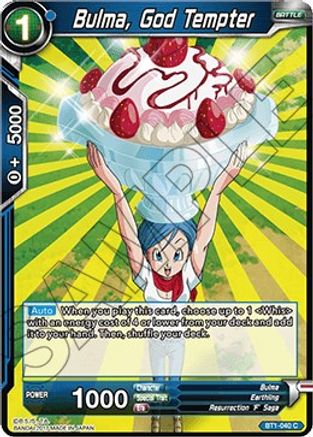 Image of Bulma, God Tempter (BT1-040) - Galactic Battle
