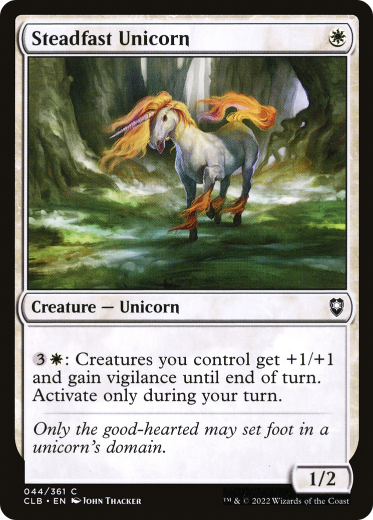 Image of Steadfast Unicorn (CLB-044) - Commander Legends: Battle for Baldur's Gate
