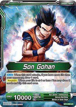 Image of Son Gohan // Full Power Son Gohan (BT1-058) - Galactic Battle