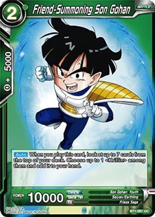 Image of Friend-Summoning Son Gohan (BT1-061) - Galactic Battle
