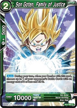 Image of Son Goten, Family of Justice (BT1-063) - Galactic Battle