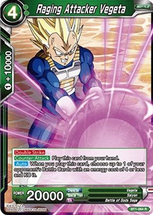 Image of Raging Attacker Vegeta (BT1-064) - Galactic Battle