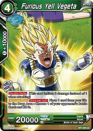 Image of Furious Yell Vegeta (BT1-065) - Galactic Battle Foil