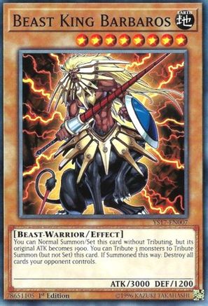 Image of Beast King Barbaros (YS17-EN007) - Starter Deck: Link Strike 1st Edition
