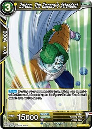 Image of Zarbon, The Emperor's Attendant (2017) (BT1-101) - Galactic Battle Foil