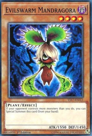 Image of Evilswarm Mandragora (YS17-EN011) - Starter Deck: Link Strike 1st Edition