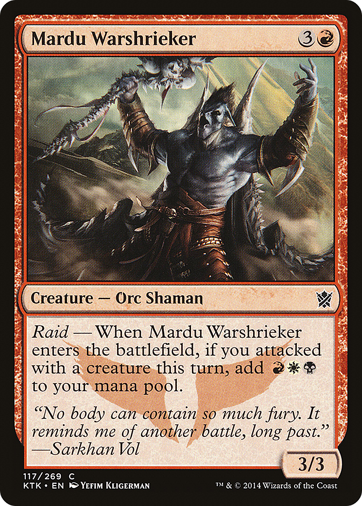 Image of Mardu Warshrieker (KTK-117) - Khans of Tarkir Foil