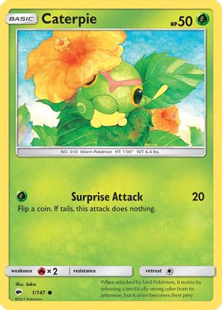Image of Caterpie 001/147  SM  Burning Shadows - Common