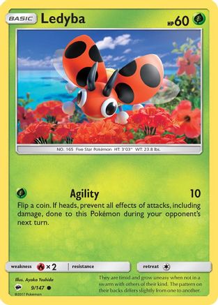 Image of Ledyba 009/147  SM  Burning Shadows - Common