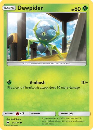 Image of Dewpider 014/147  SM  Burning Shadows - Common