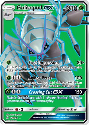 Image of Golisopod GX (Full Art) 129/147  - Holofoil SM  Burning Shadows - Ultra Rare