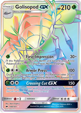 Image of Golisopod GX (Secret) 148  - Holofoil SM  Burning Shadows - Secret Rare
